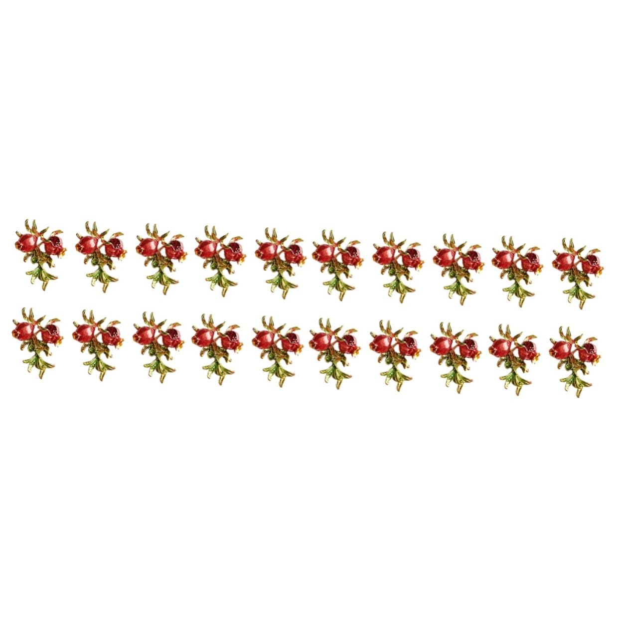 EXCEART 20 Pcs Delicate Pomegranate DIY Headwear Accessories for Hair Clips Bags Shoes Decorative Brooch Charms for Crafting Festive Ornaments