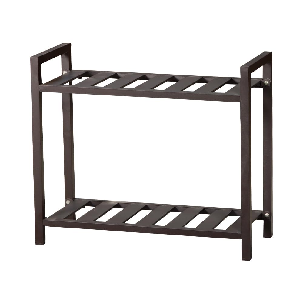 DHYGOTFUR Versatile Indoor/Outdoor Plant Stand – High-Strength Aluminum with 300 LBS Load Capacity - Ideal Decor for Patios, Gardens, Living Rooms | L21.6 x W11.8 x H22 inches