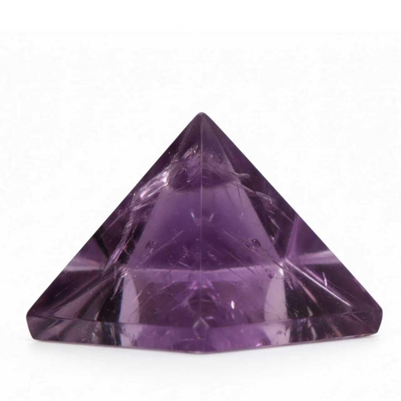 Hxswkk Amethyst 1.6" Orgone Pyramid for Positive Energy, Success, Healing - Reiki, Chakra, Anti-stress Handmade Spiritual Gift