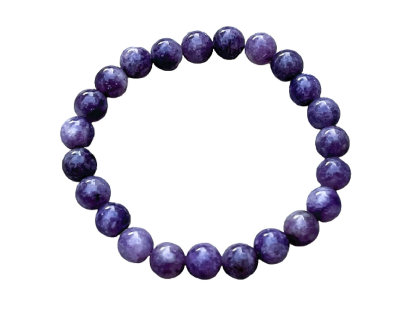 GAF TREASURES Lepidolite Crystal Bead Bracelet 8mm, Genuine Lepidolite Stretch Gemstone Bracelet, Healing Crystal Bracelet, Gift for Men & Women (1)