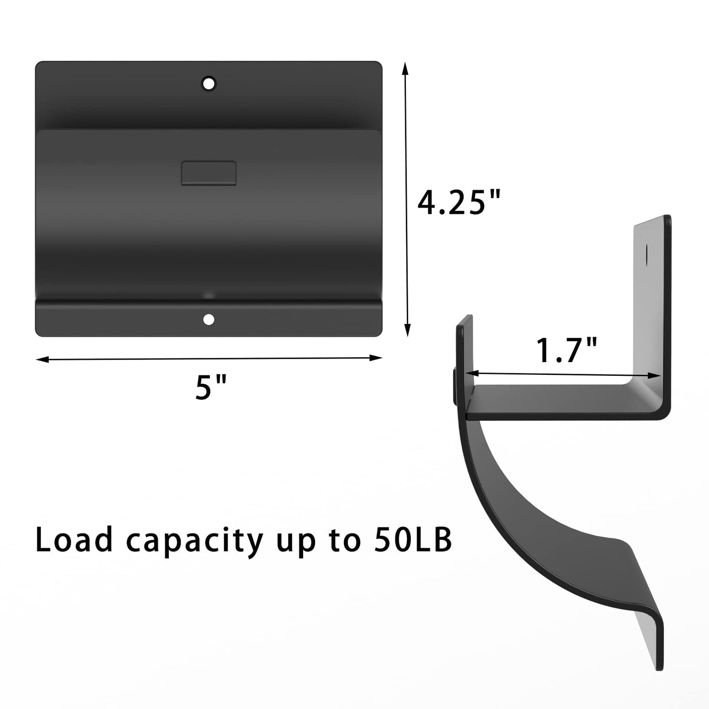 Juformin Heavy-Duty Ladder Hanger-Wall Mount Ladder Hooks for Storage-Wheelbarrow Hangers for Garage Wall-2 Pack