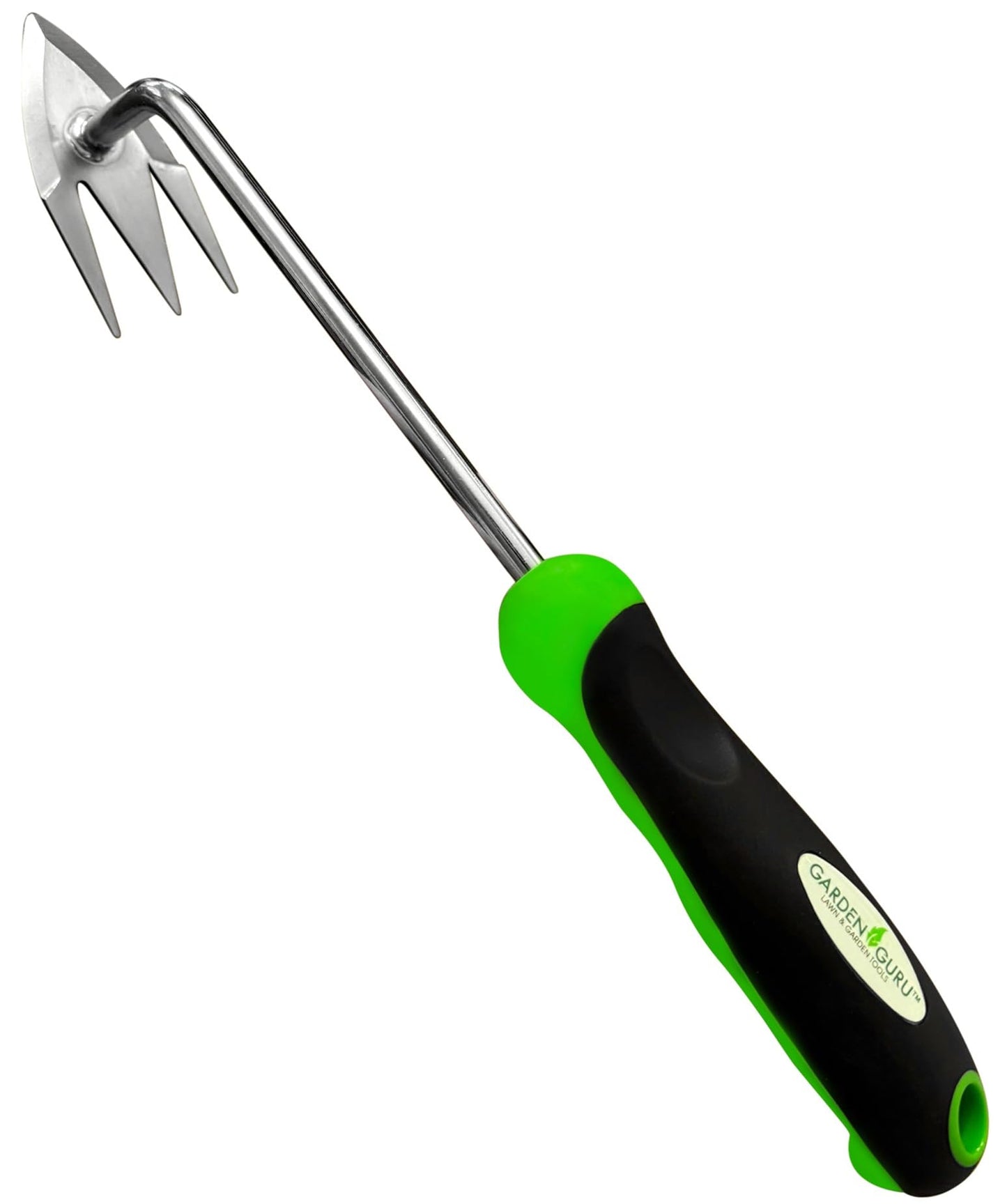 Garden Guru Root Weeder Tool with Ergonomic Handle - Stainless Steel Weed Puller for Planting, Weeding, Flower and Vegetable Care in Lawn Garden Yard | Rust Resistant