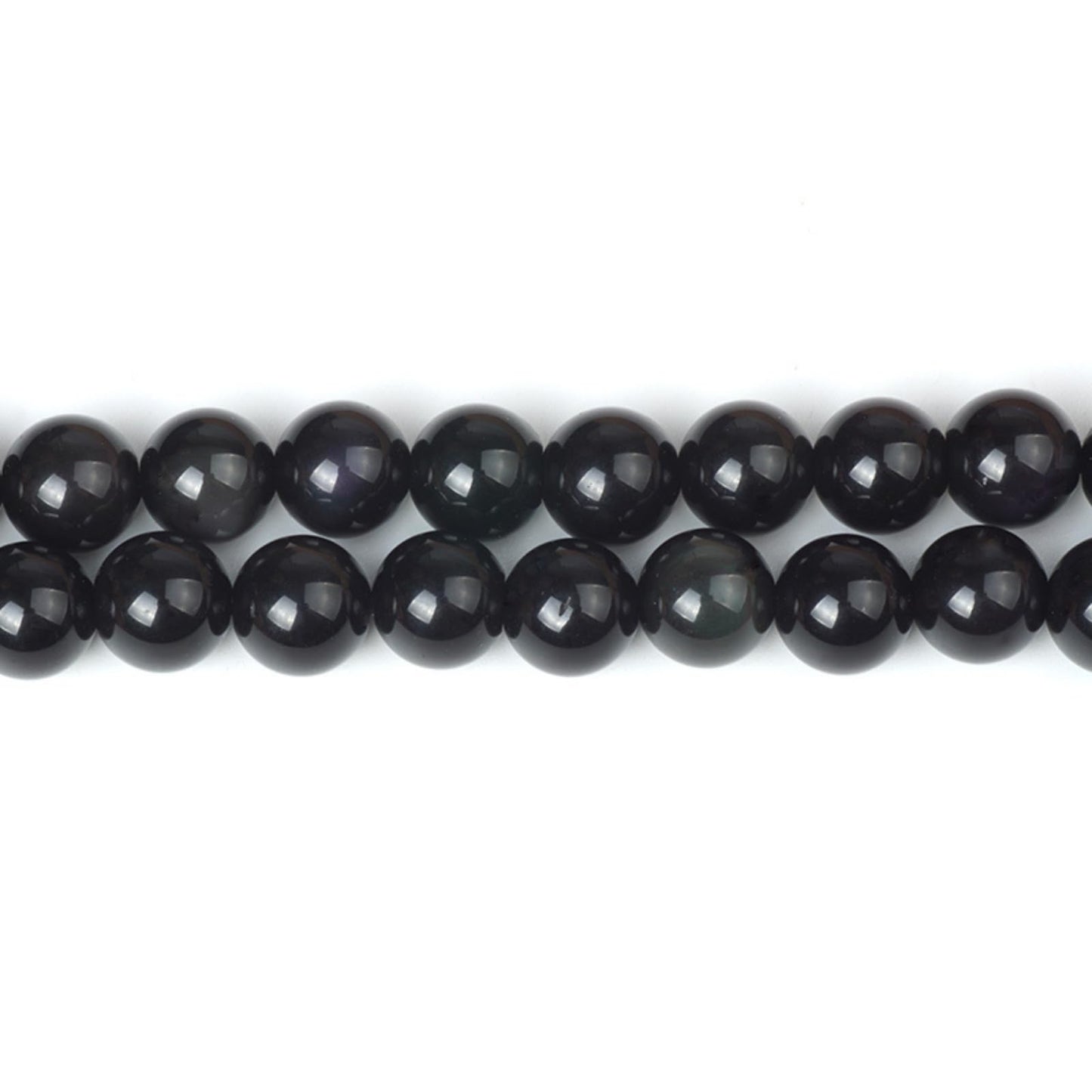 100Pcs Natural Stone 6mm Colorful Obsidian Beads Round Loose Gemstone Energy Healing Beads Hole Size 1mm DIY Smooth Beads for Bracelet Necklace Earrings Jewelry Making
