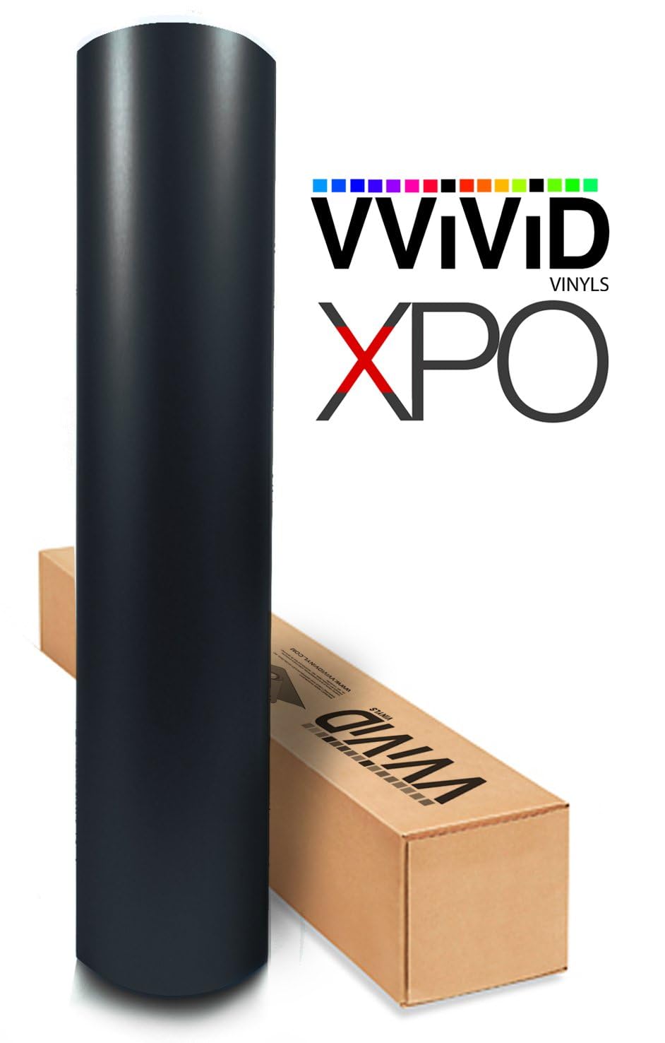 Matte Black Vinyl Wrap Roll with VViViD XPO Air Release Technology (50ft x 5ft Full Car Wrap Roll)