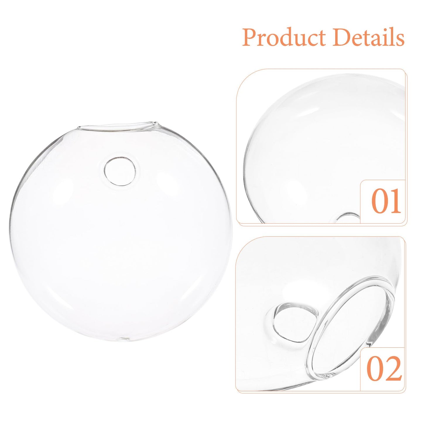SUPVOX 2pcs Wall Mounted Glass Vase Hydroponic Planter Small Hanging Glass Terrarium Indoor Plant Holder for Home Office Décor