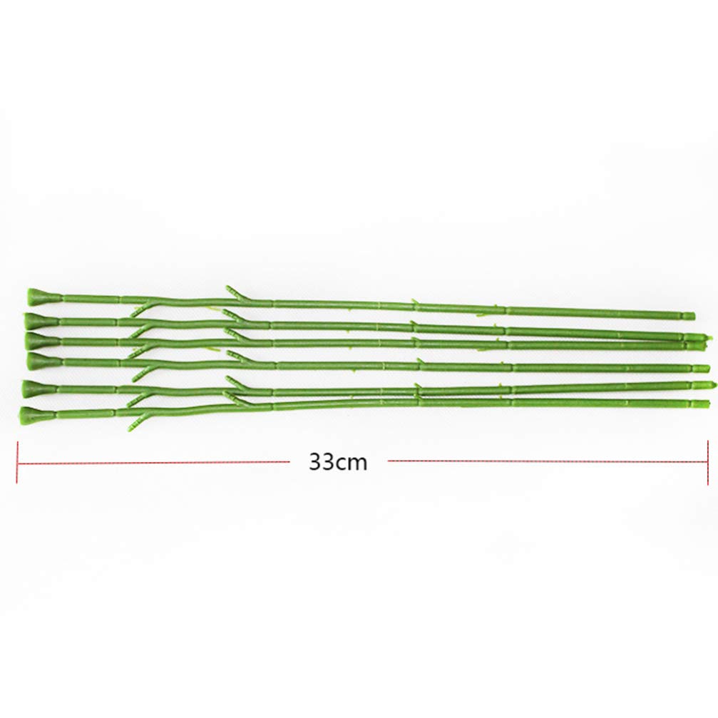 LIOOBO 100Pcs Floral Wire Stem Artificial Rose Flower Stems Plastic Fake Flower Decor for DIY Craft Bouquets Wreaths Wedding Arrangement Room Home Restaurant Party Valentine's Day Decoration 13-Inch