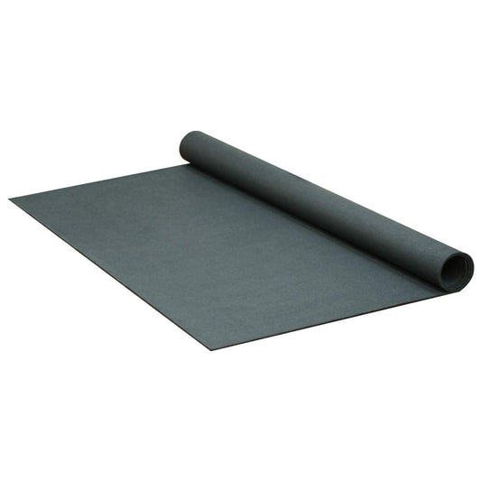 Rubber-Cal ReUz Rubber Flooring Rolls - 3mm x 48" x 30ft - Black