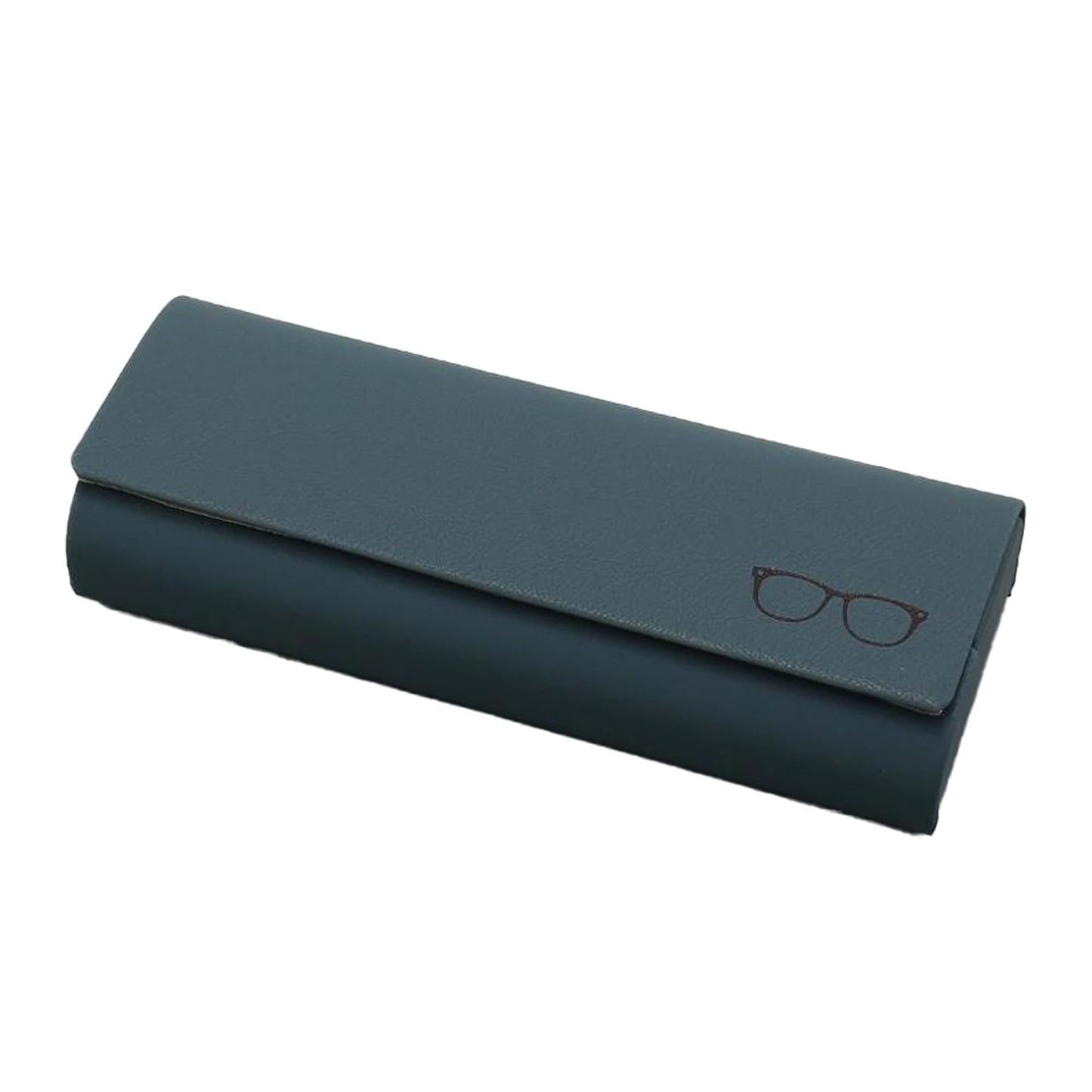 SAQIANG Portable Leather Glasses Case Anti-pressure Glasses Bag Coin Purse Storage Bag Suitable for Men and Women (Square box blue)