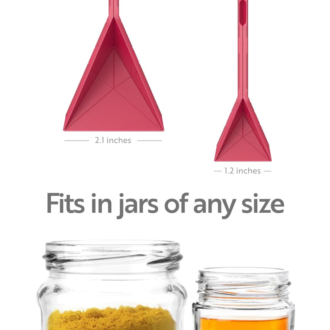 POLYGONS - Original Flat 3-in-1 Folding Measuring Spoons | 2 Spoons fold into 6 Sizes | Magnetic | DuraBend Tech lasts 100k+ folds | LeakProof for Wet & Dry | Gift Packaging | Baking/Cooking (Purple)