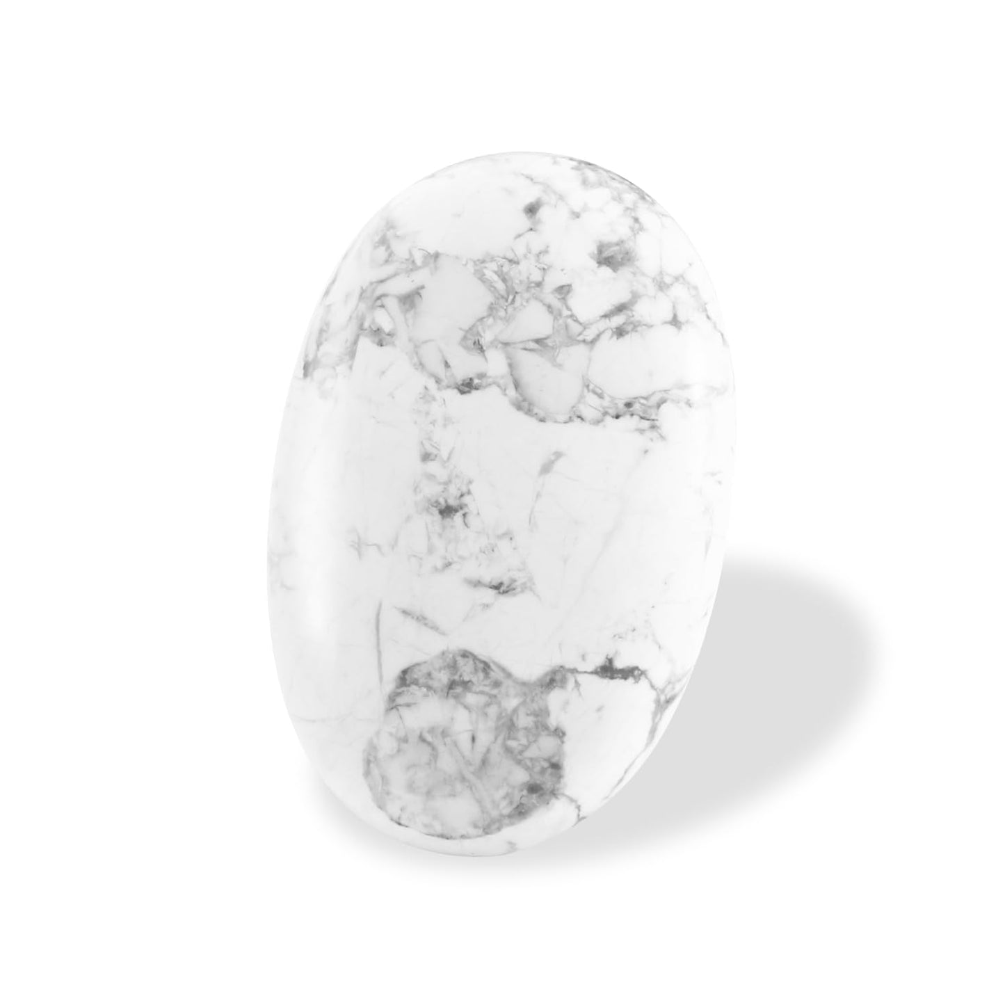 Nvzi White Turquoise Crystal Palm Stone, Worry Stones, Crystals and Healing Stones, Polished Rocks, Natural Gemstones, Chakra Stones for Healing Crystals Daily Use