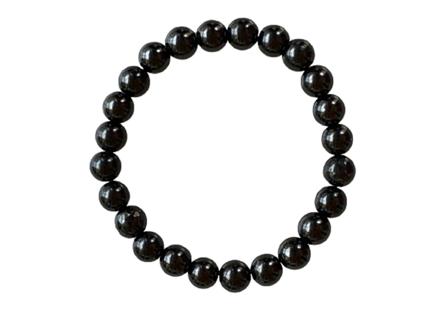 GAF TREASURES Shungite Crystal Bead Bracelet 8mm, Genuine Shungite Stretch Gemstone Bracelet, Healing Crystal Bracelet, Gift for Men & Women (1)