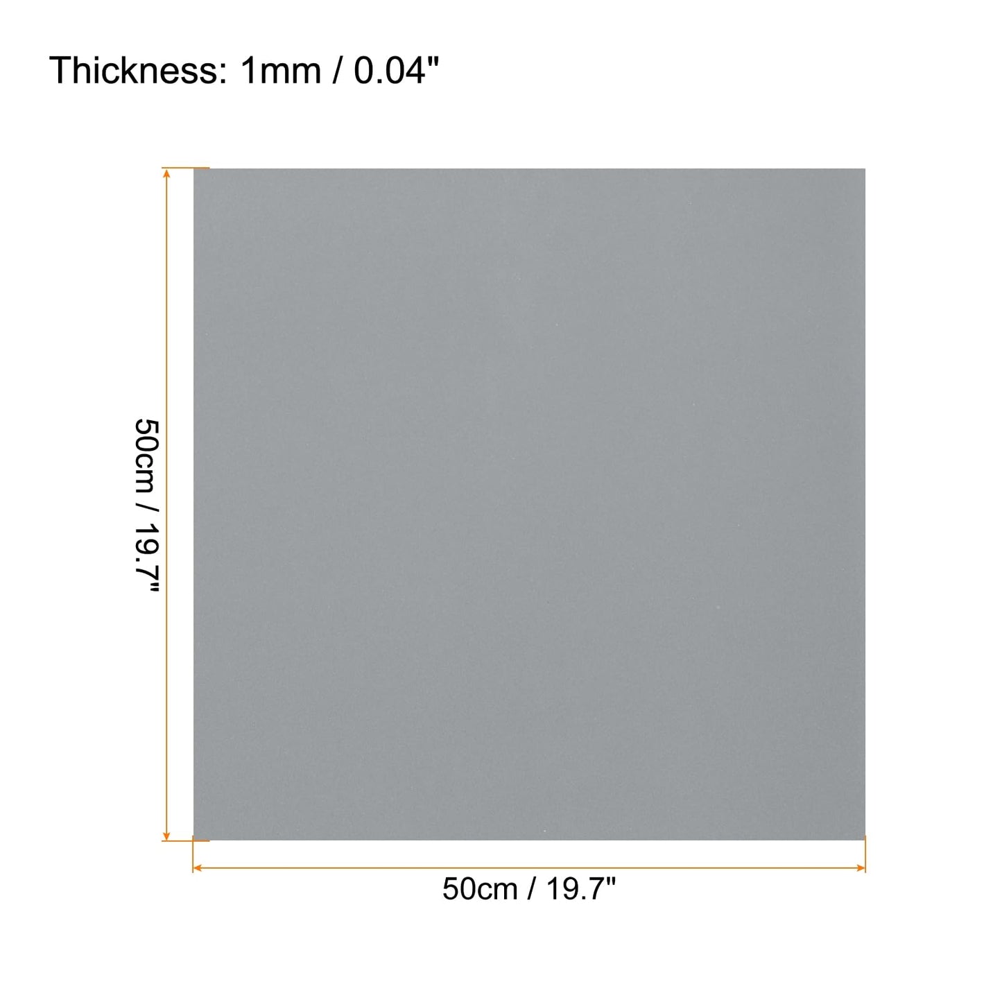 Rebower 5Pcs Foam Sheets Crafts Foam Arts Paper 20 x 20 x 1/32 Inch [for Crafts Project, Scrapbooking, DIY, Party Handicraft, Costumes]-50cm x 50cm x 1mm / Gray