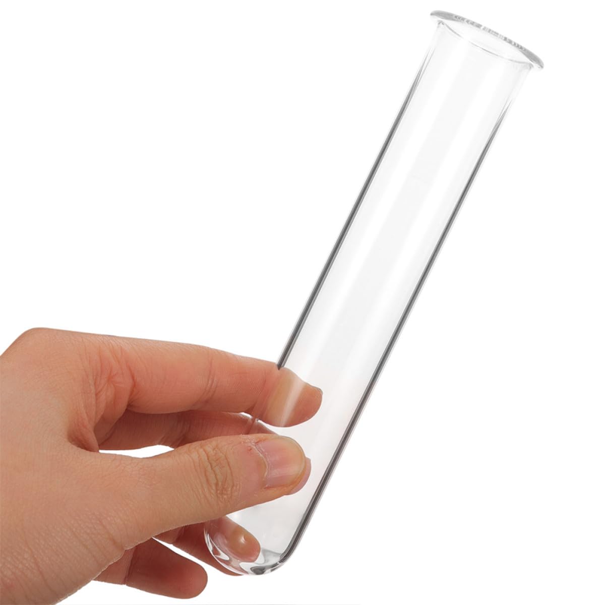 KALLORY 4pcs Glass Test Tube Vases 2.5x3x18cm Borosilicate Glass Plant Propagation Holder Hydroponic Flower Tubes Desktop Terrarium Set for Home Garden Decoration