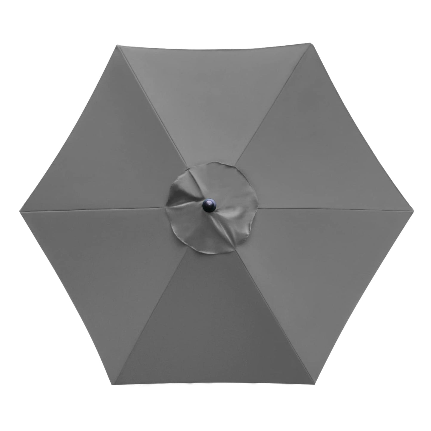 Sunnyglade 7.5Ft 6 Ribs Umbrella Canopy Replacement Patio Top Cover For Market Umbrella (Dark Gray)