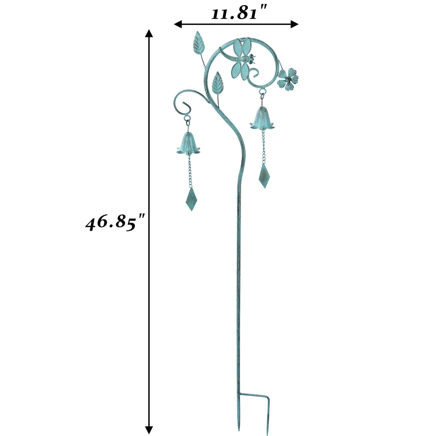 Dragonfly Garden Decor for Outside,Metal Yard Decor with Bell,Yard Art,Decorative Garden Stake,for Outdoor Garden
