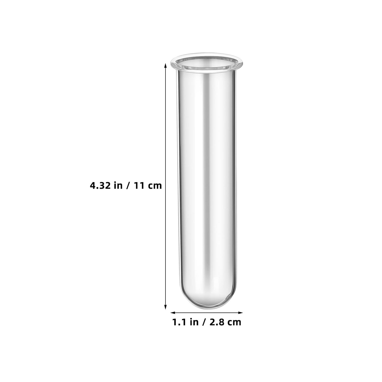 Healvian 5pcs Glass Test Tube Hydroponic Plant Vase Propagation Station for Desk Small Terrarium Flowers Home Décor 2.5x3x11cm