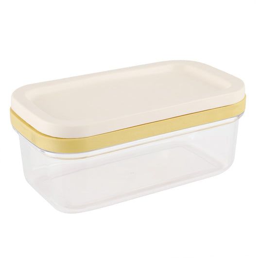 Luatoxry Butter Cutter and Storage Case, Airtight Butter Dish that Cuts into Slices, Transparent Butter Storage Box with Lid and Cutting Net for Cheese Cutting, 6.7x3.9x2.8in