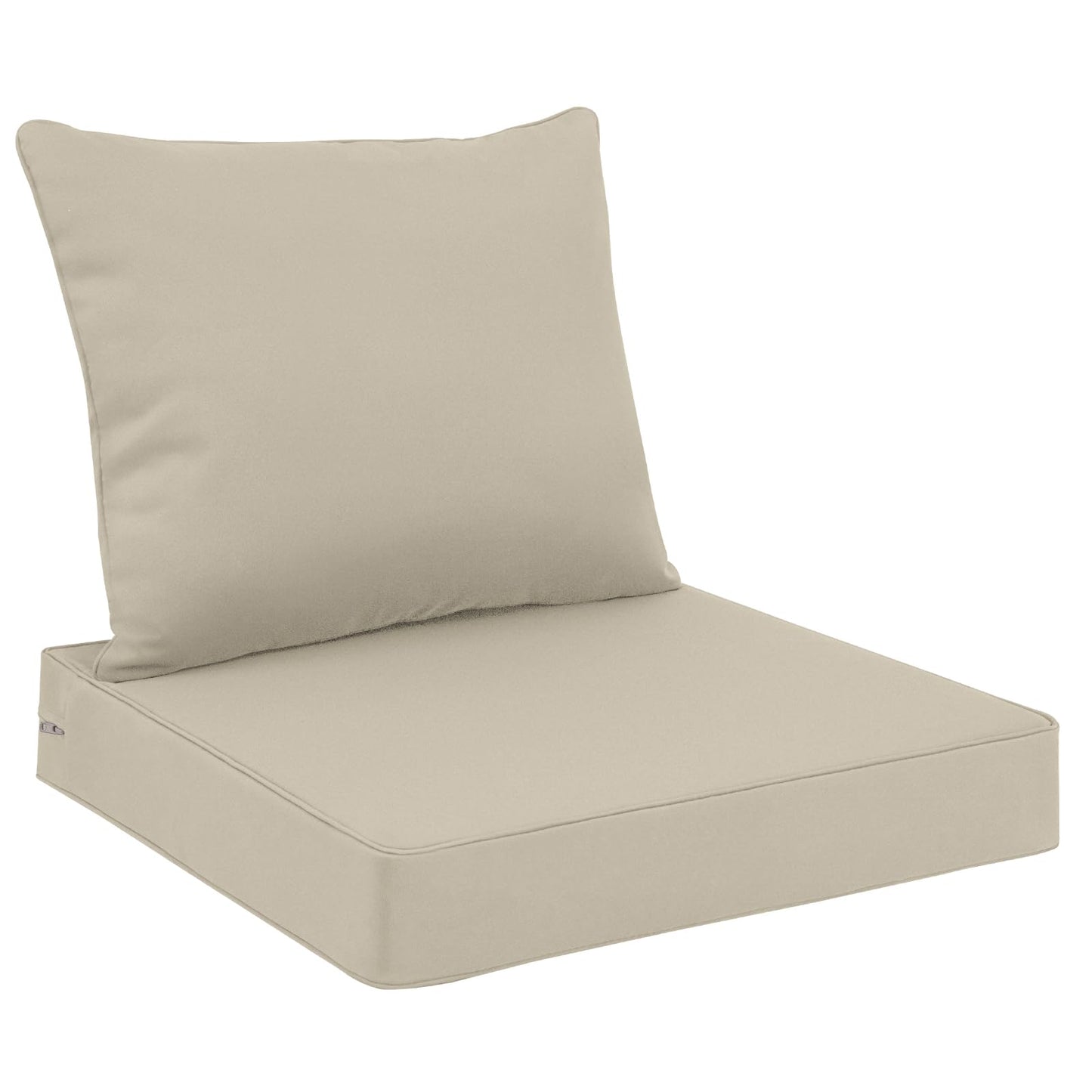 Favoyard Outdoor Seat Cushion Set 24 x 24 Inch Water-Resistant & Fade-Resistant Patio Furniture Cushions with Removable Cover Deep Seat & Back Cushion with Tie Straps for Chair Sofa