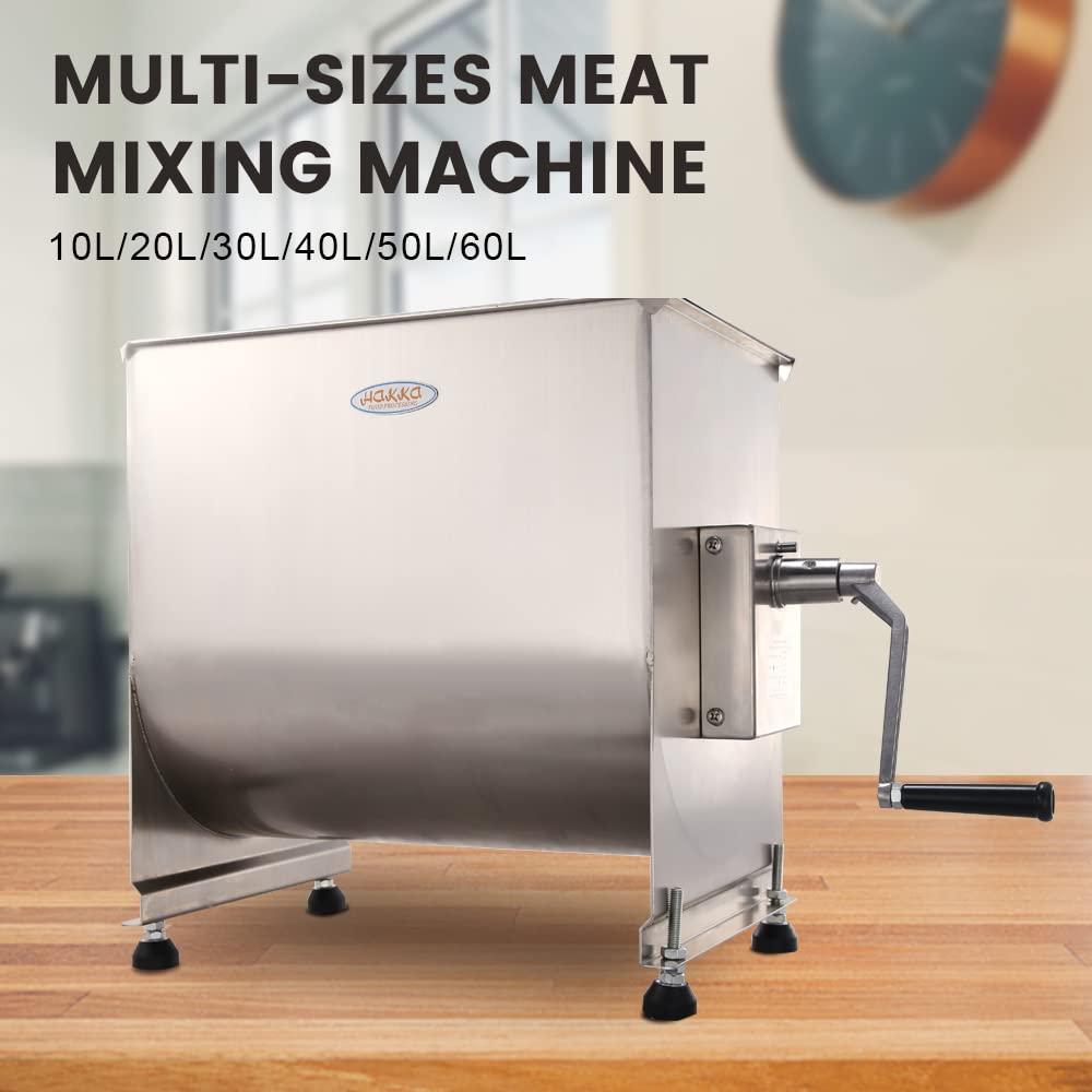Hakka 15lb/7.5L Manual Fixed Tank Meat Mixer and11 Lb/5 L Sausage Stuffer