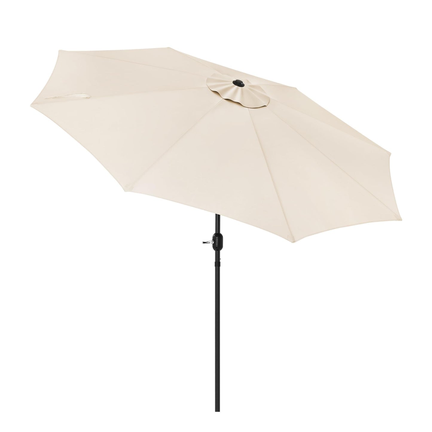 LUE BONA 10FT Patio Umbrella, Waterproof Outdoor Market Umbrella with Easy Crank & Tilt, Patio Table Umbrella for Deck Garden Backyard Pool, Beige