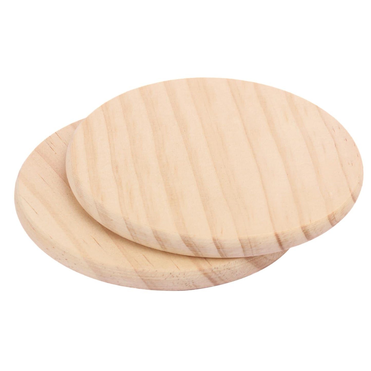36 PCS 4 Inch Unfinished Wood Coasters, Premium Round Wooden Plaques for DIY Crafts, Drawing, Painting, Wood Engraving, Wood Burning, Laser Scroll Sawing and Home Decoration