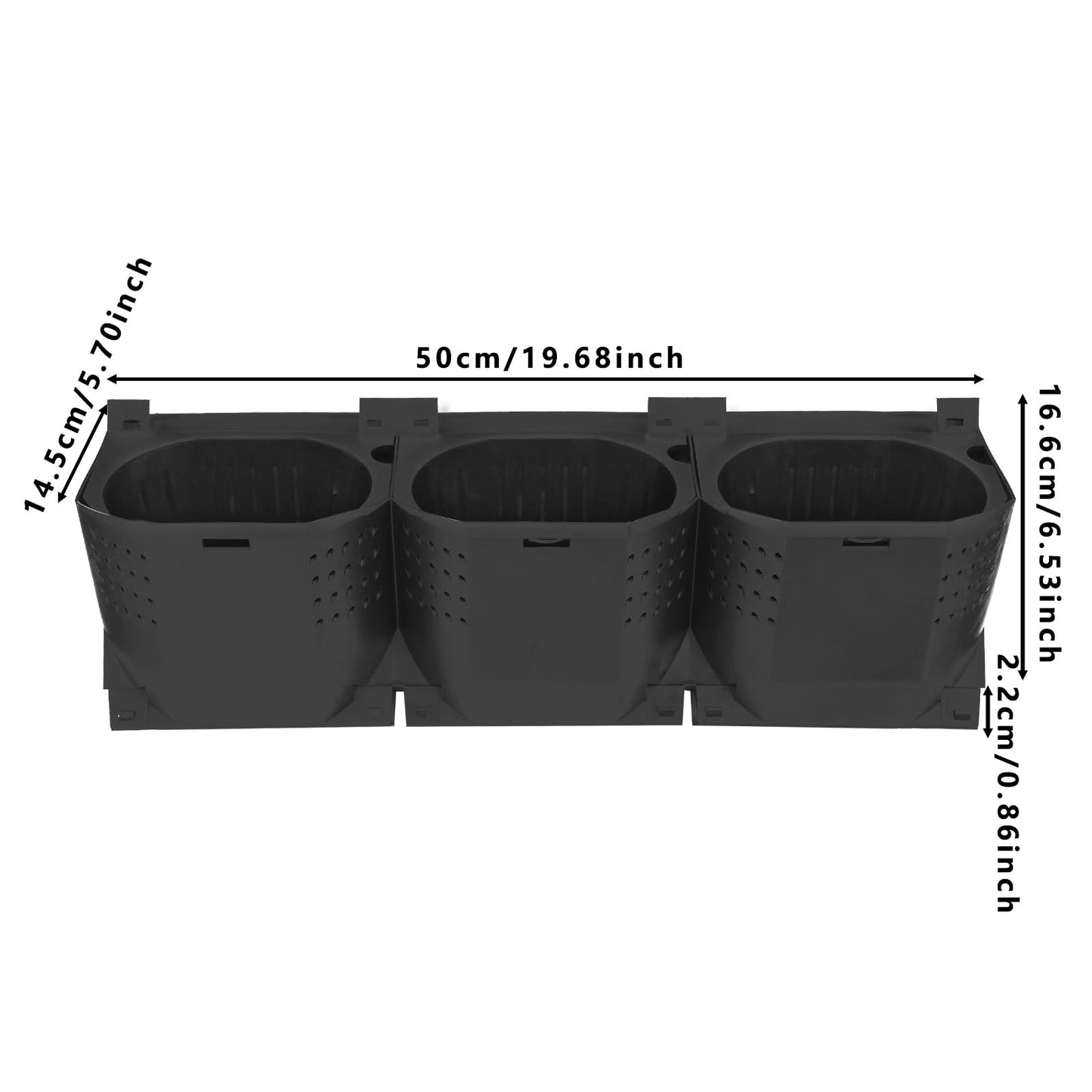 DouSeiAi Wall Mounted Vertical Garden Planter with 36 Pots, Indoor & Outdoor Stackable Wall Planter System for Flowers, Herbs, Vegetables, Space-Saving Living Wall for Home, Balcony, Yard