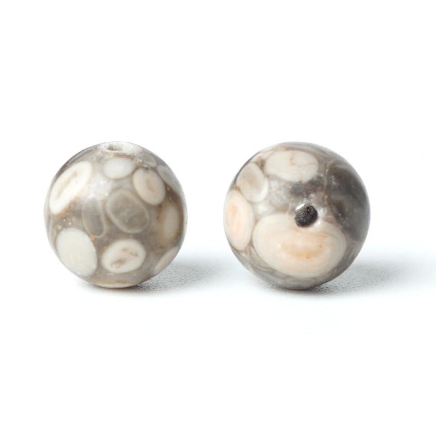 100Pcs Natural Stone 6mm Maifanite Round Loose Gemstone Energy Healing Beads Hole Size 1mm DIY Smooth Beads for Bracelet Necklace Earrings Jewelry Making