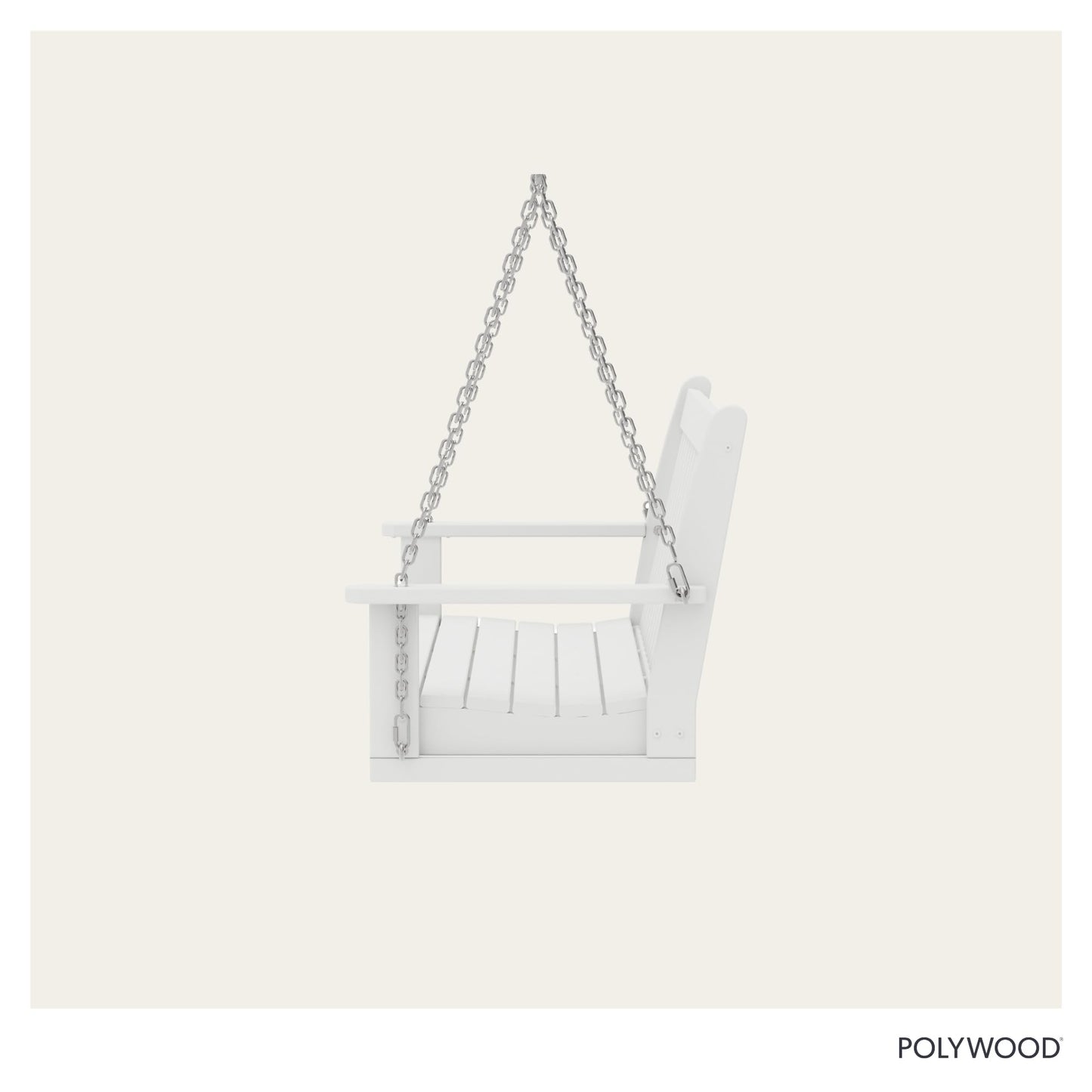 POLYWOOD GNS60WH Vineyard 60" Swing, White
