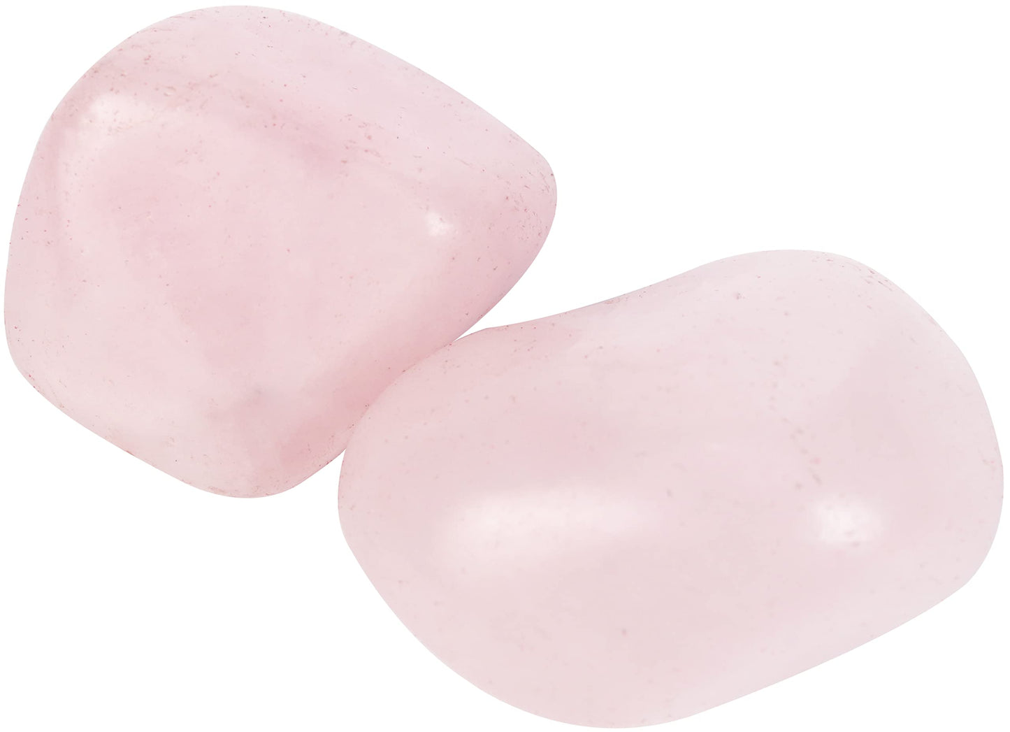 "300+ Carats, 2 Pcs Rose Quartz Polished Stones and Crystals, Tumbled Stones 2025mm Real Healing Stones for Beginners Used as Crystal Therapy, Meditation, Reiki, Thumb Stones Gift for Rock Collection"