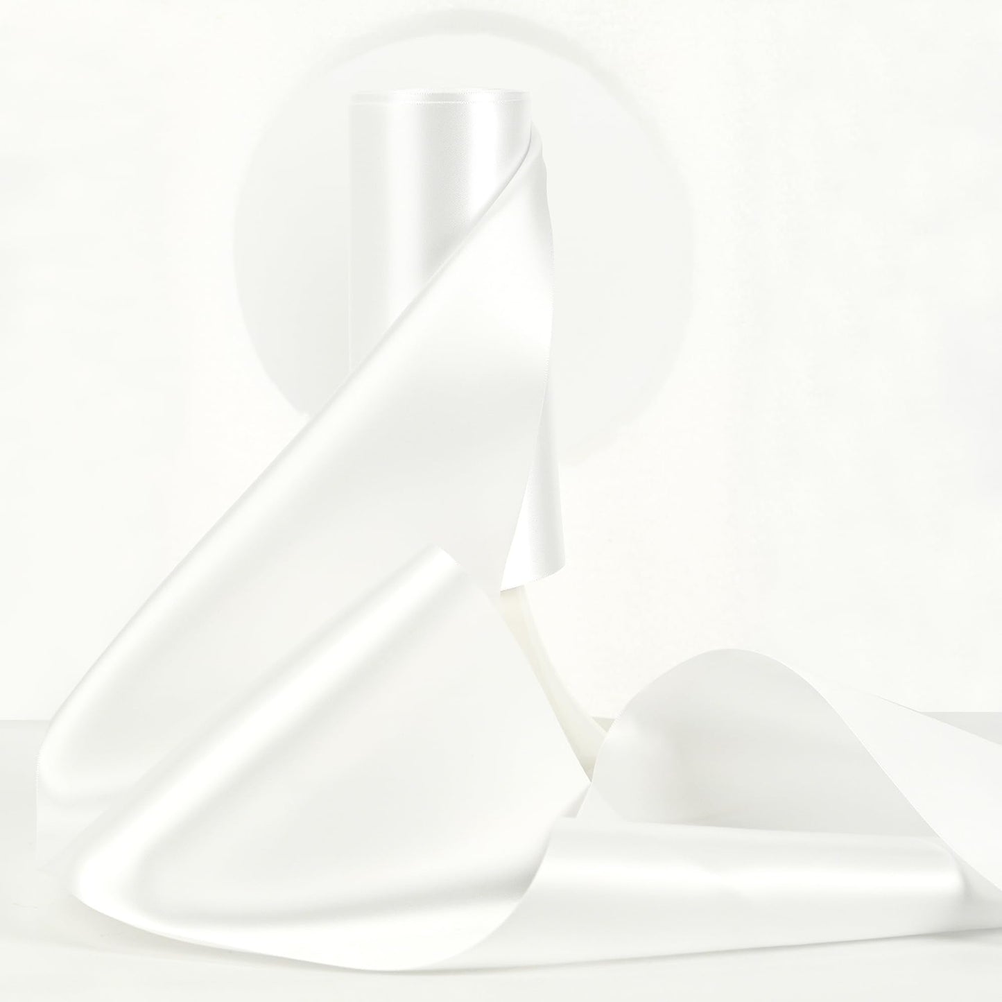 HUIHUANG Thick White Satin Ribbon 6 inch Extra Wide Double-Faced Satin Ribbon for Chair Sashes, Gift Wrapping, Large Bows, Sewing Crafts, Wreaths, Christmas Wedding Decor- Continuous 10 Yards