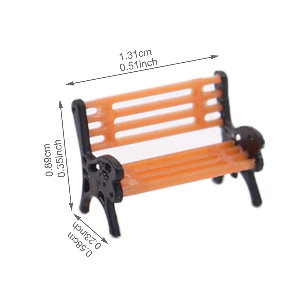 10pcs Park Benches Model Train 1:100 Bench 1.31cm or 0.51inch Chair Settee TT Railway Layout New