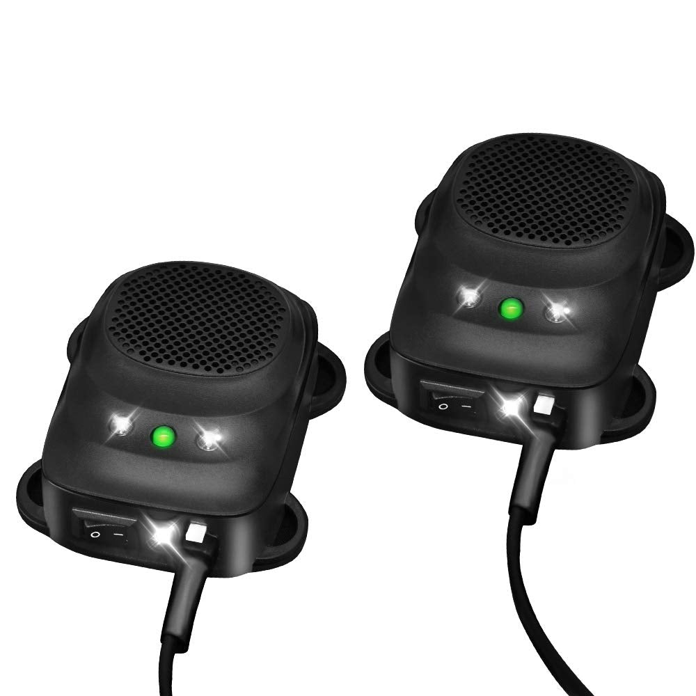 Loraffe 2 Pack Under Hood Animal Repeller Car Rat Repeller Rodent Repeller Ultrasonic Mouse Deterrent for 12V Vehicle Get Rid of Mice in Car Engine