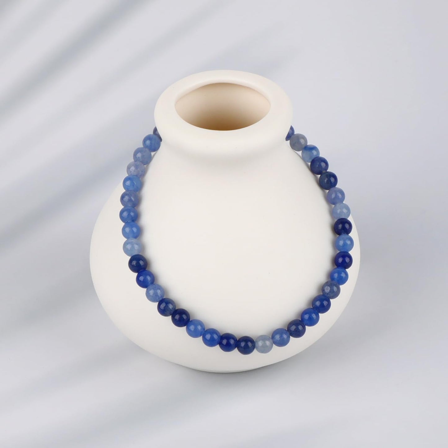 LPBeads Handmade Natural Gemstone Stretch Elastic 4mm Blue Aventurine Bracelet Healing Crystal Round Stone Beads Jewelry Gifts for Women Men