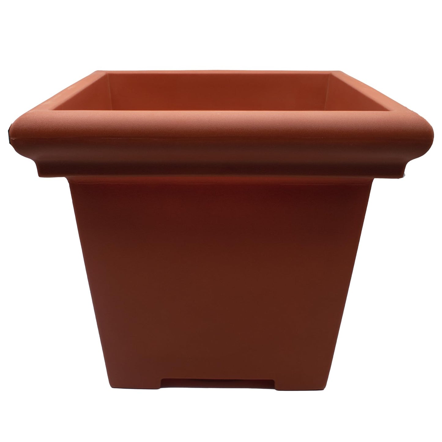 The HC Companies Terrazzo Square Plant Pot w/Drainage - Classic Planters for Outdoor Plants & Indoor Plants - Large UV-Resistant Plastic Pots for Plants (20”, Clay, Pack of 1)