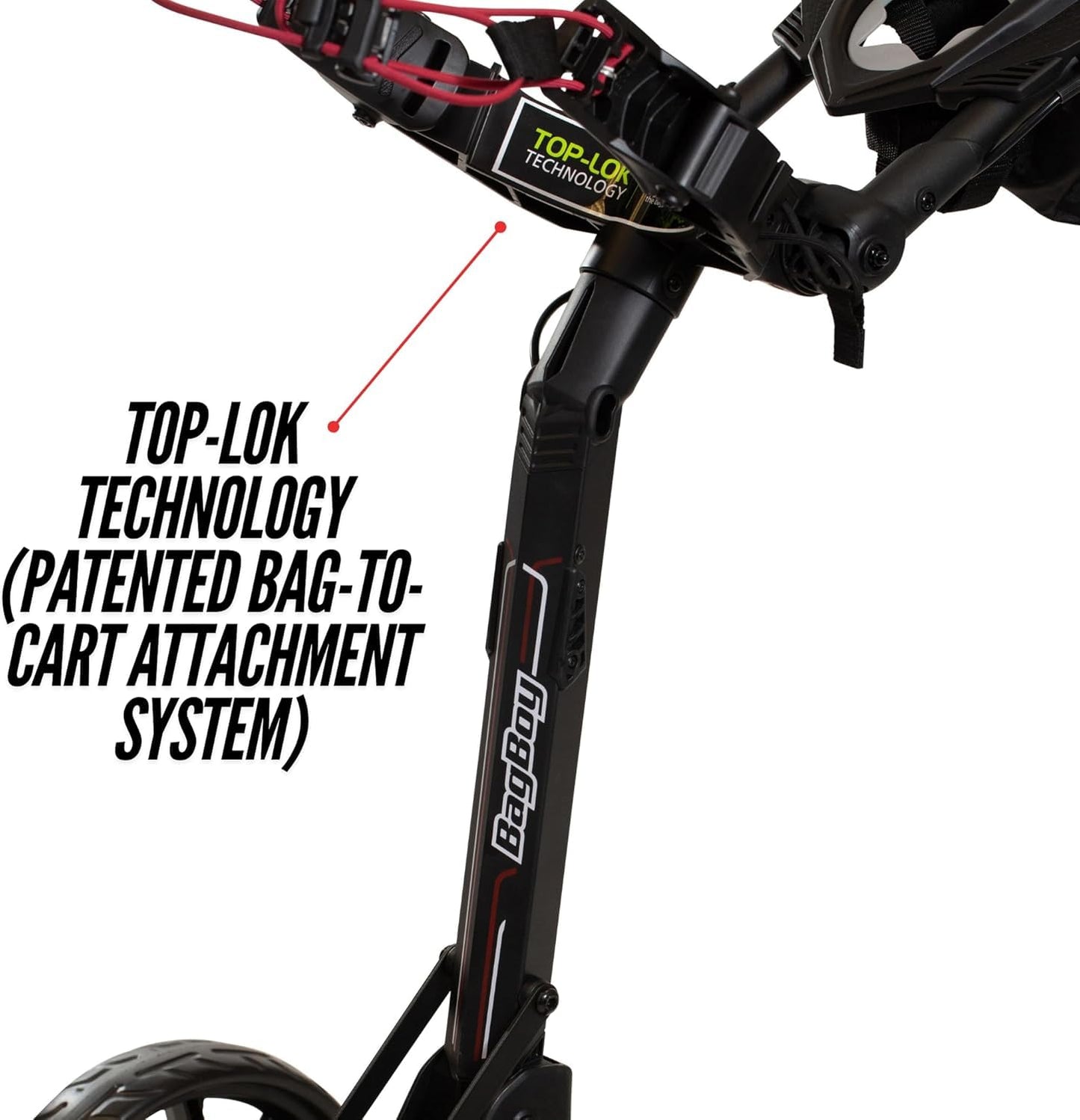 Bag Boy Nitron Golf Push Cart, Red/Black