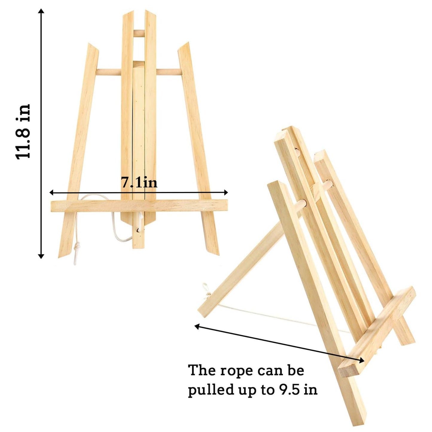 AROIC Wood Easels, Easel Stand for Painting Canvases, Art, and Crafts. (11.8 inch, 20 Pack), Tripod, Painting Party Easel, Kids Student Table School Desktop, Portable Canvas Photo Picture Sign Holder.
