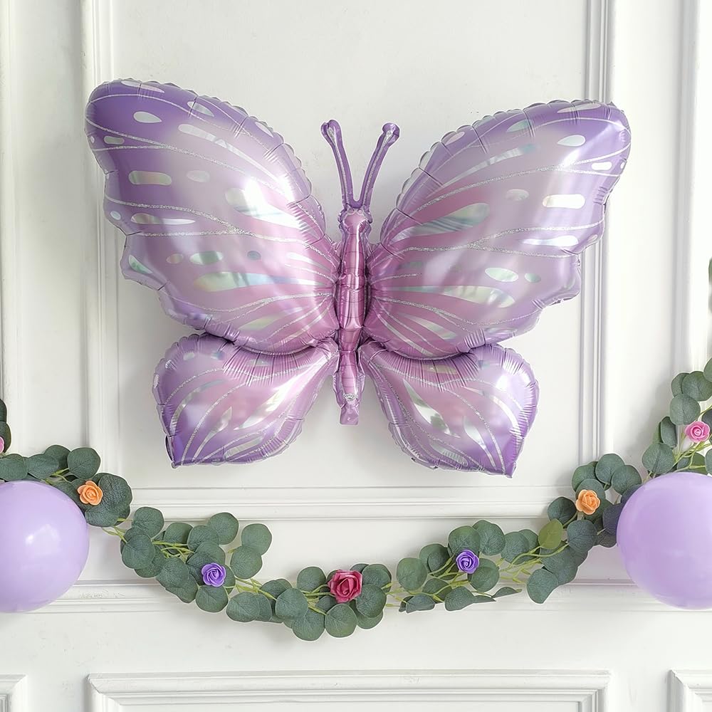 Pastel Balloon Arch Garland Kit,146Pcs Pink Purple Nude White Mushroom Buttefly Balloons for Girls Fairytale Spring Garden Tea Party Bride Baby Shower
