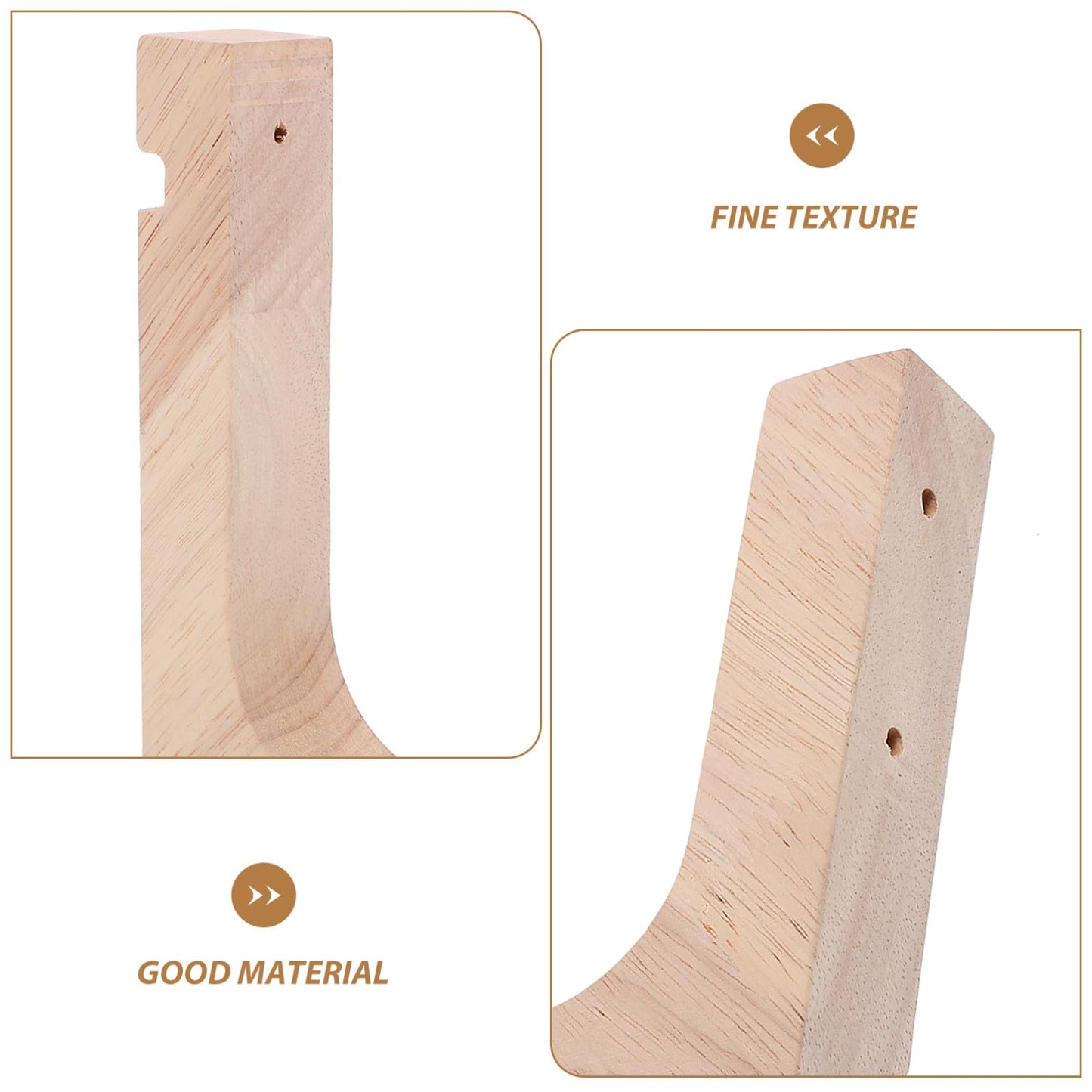 SEWOART Wooden Plant Hanger Hooks 2pcs Wall Mount Heavy Duty Plant Brackets for Indoor Outdoor Hanging Planters Natural Wood Finish Supports