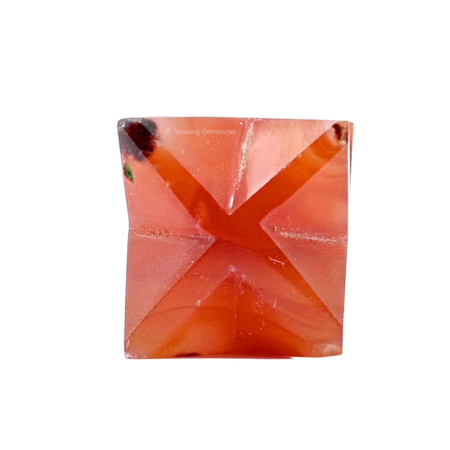 Amazing Gemstone Carnelian Merkaba Crystal - 0.75 Inches Metaphysical Merkaba Star for Meditation - Energetic Tetrahedron Crystal and Healing Stones for Spiritual Growth and Healing (15-20mm)