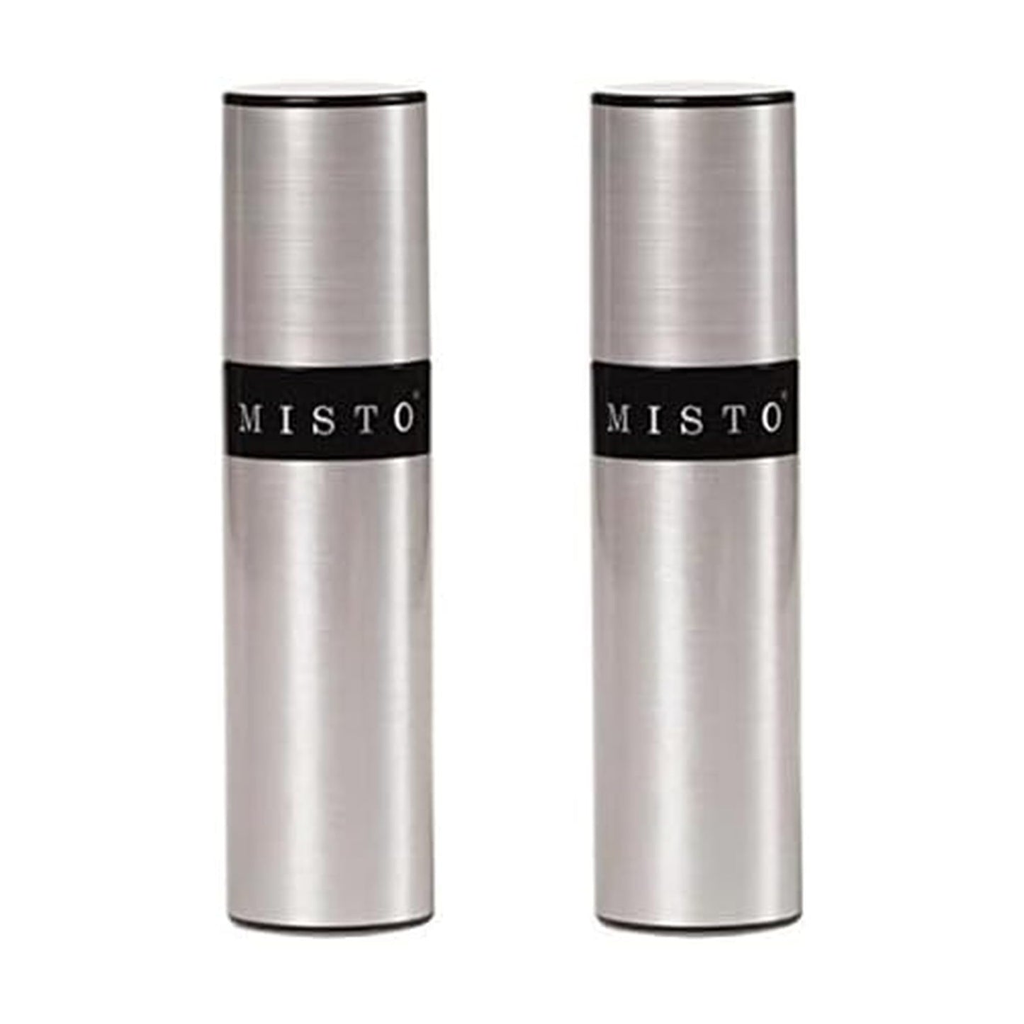 Misto Aluminum Oil Sprayer, Set of 2, Versatile Refillable Aerosol Sprayers for Olive Oil, Vinegar, Lemon Juice, Dressings, and More, Ideal for Cooking, BBQ, and Air Fryers
