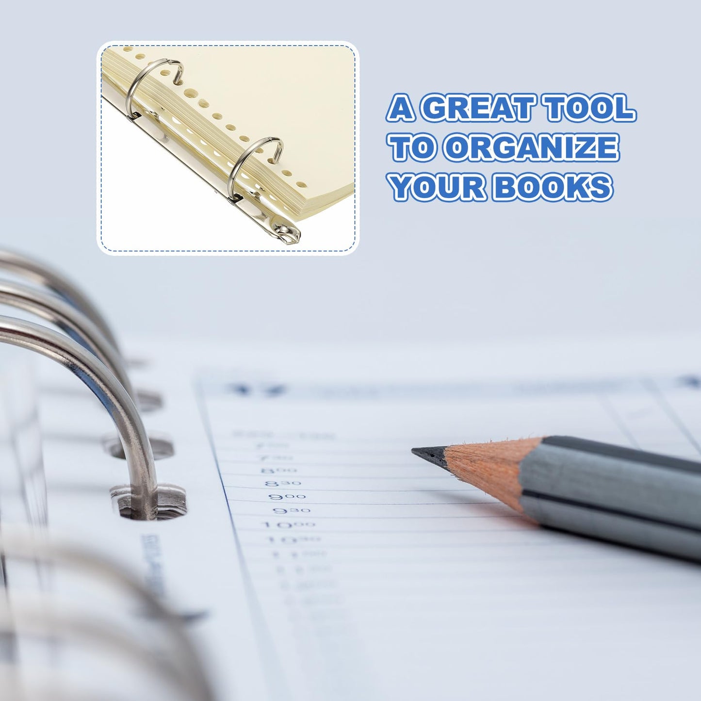 PATIKIL A4 3 Hole Ring Binder Mechanisms, 4 Set 0.63" D Ring Replacement Binder Planner Loose Leaf Binding Spines for Organizers DIY Fill Paper Storage Folder Accessories, 20mm Silver Tone