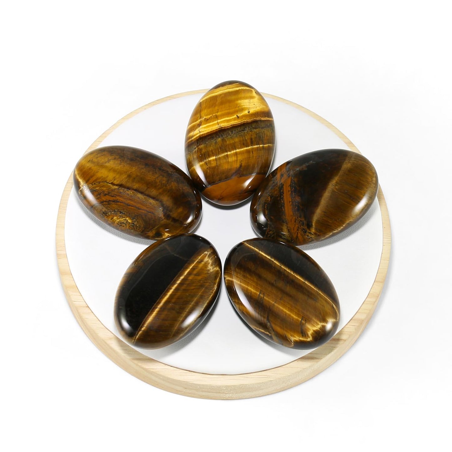 Nvzi Tigers Eye Crystal Palm Stone, Worry Stones, Crystals and Healing Stones, Polished Rocks, Natural Gemstones, Chakra Stones for Healing Crystals Daily Use
