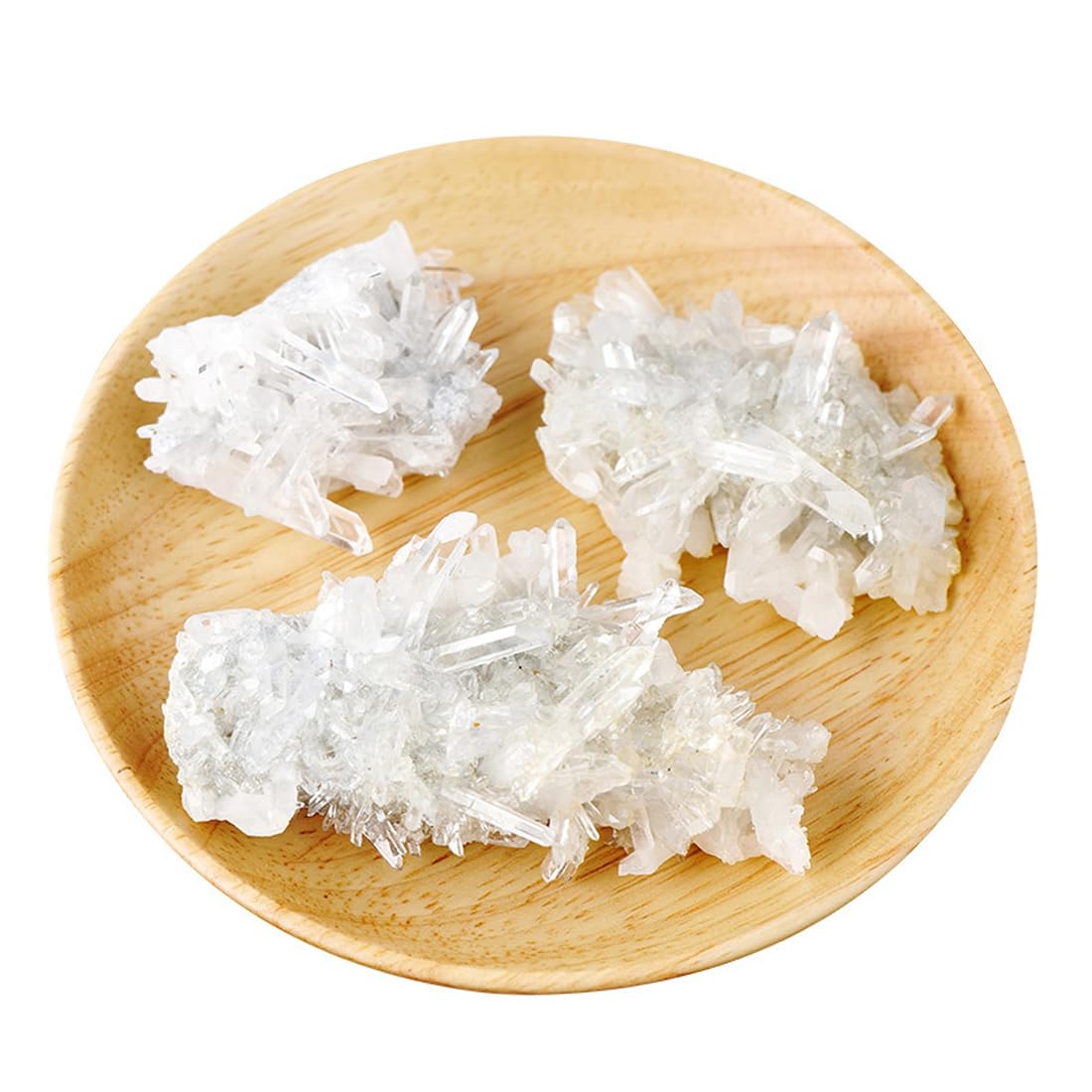 Erliway Natural Clear Quartz Crystal Cluster, Clear Quartz April Birthstone, Raw Gemstone Specimen for Birthday Gift Reiki Healing Meditation Home Decor (0.08-0.13lb)