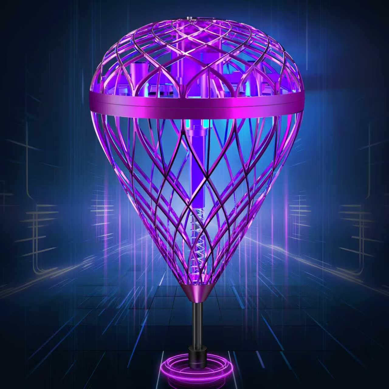 LEMATRIX 2025 Flying Shuttlecock Toy - Interactive Outdoor Hover & Bounce Toy with 3D Flip, Outside Toys for Kids Ages 6-12+, Body Contact Fun Birthday for Boys Girls(Purple)