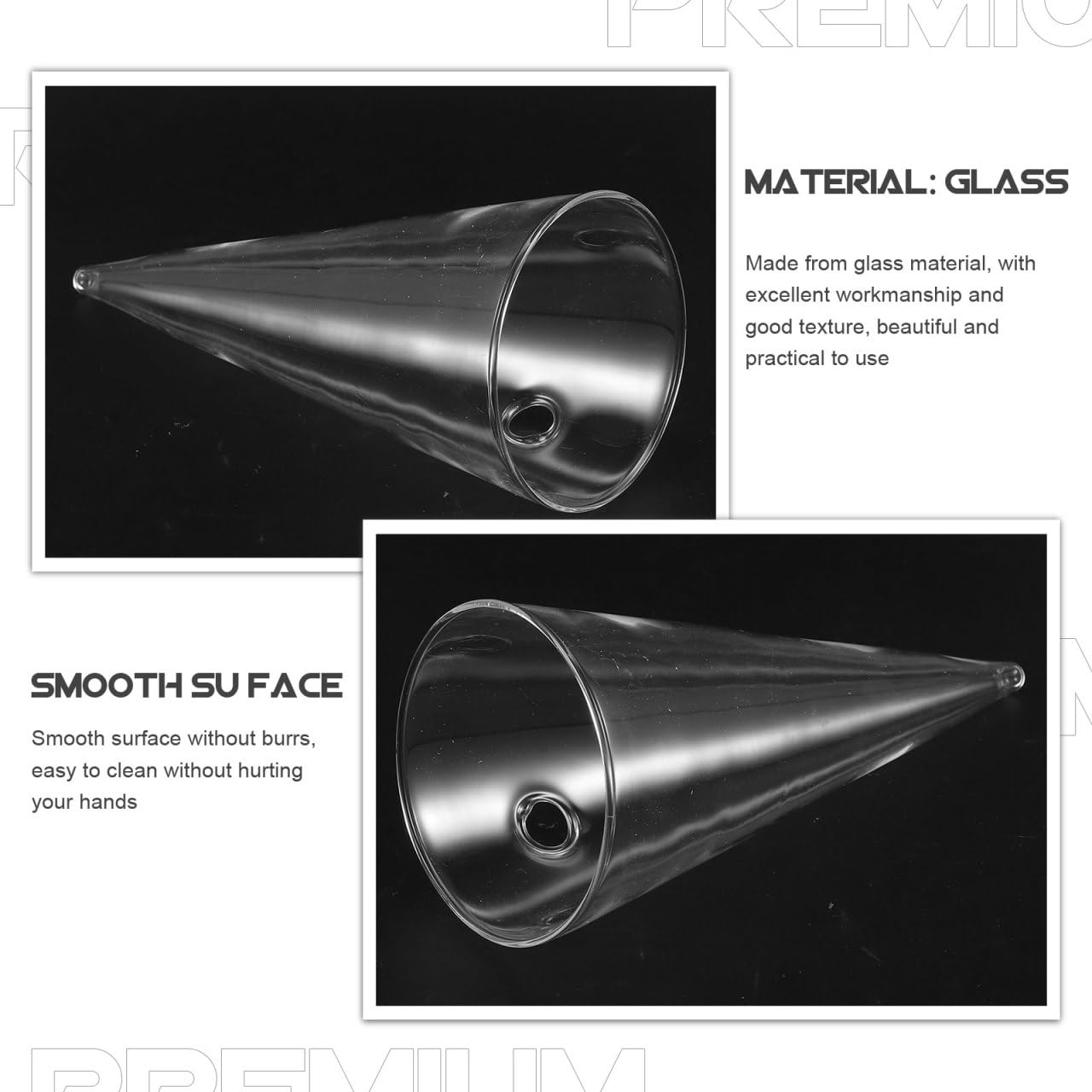 Homoyoyo Clear Glass Cone Vase - Wall-Mounted Terrarium Planter for Stylish Plant Displays for Flower Arrangements and Home Decor Unique Circular Design for Indoor Gardens