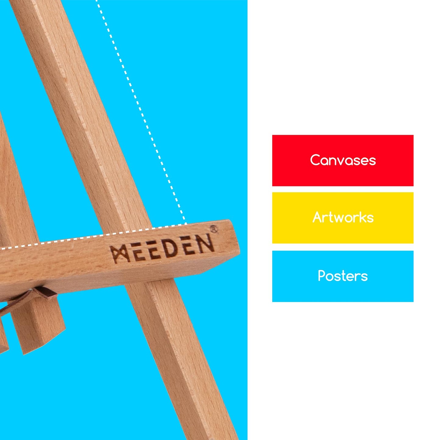 MEEDEN 6 Pack 20 Inch Art Beech Wooden Tabletop Easel for Sign Painting - Small Canvas Stand for Kids Adults