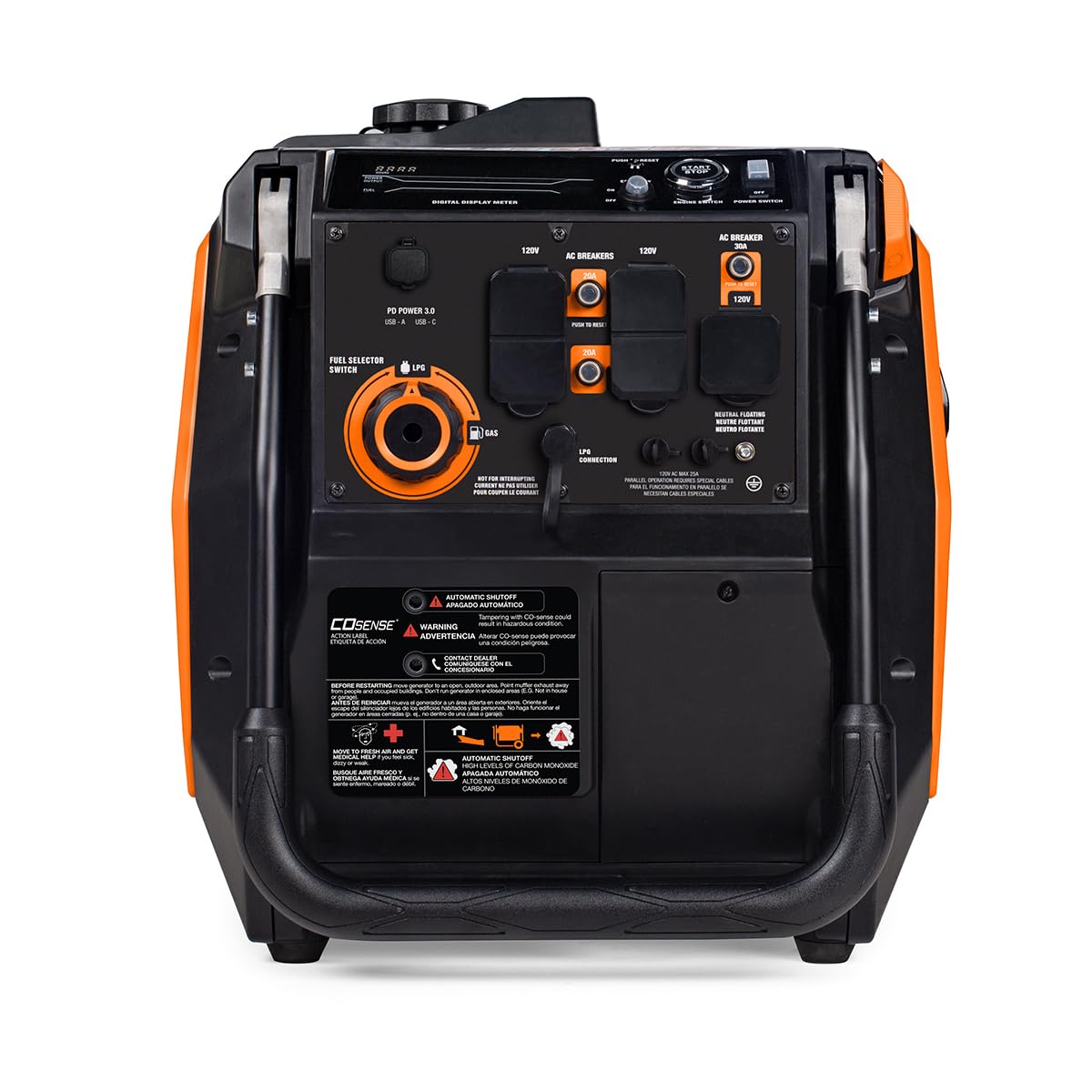 Generac 3,800-Watt Dual-Fuel Portable Inverter Generator - Gas and Propane Compatible - Quiet Operation - Clean, Stable Power - Great for Home Backup, Camping, and RV Use