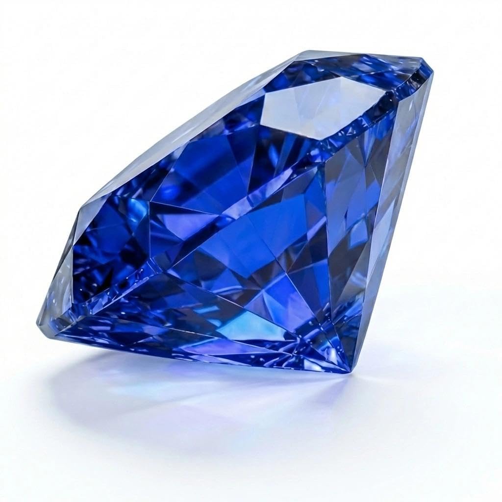 AGL Certified Lab Grown Sapphire, Brilliant Cut Loose Stone, for Fine Jewelry Making, 0.5 Carat (5mm)