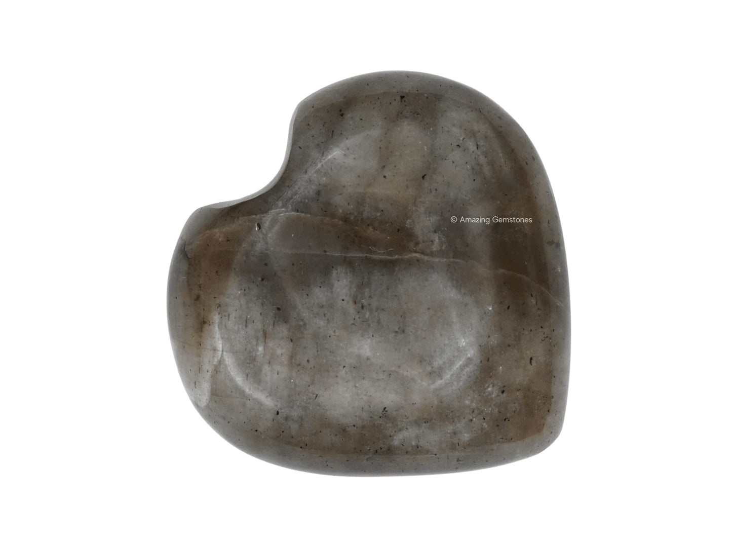 Amazing Gemstone Chrysoberyl Cats Eye Crystal Heart Palm Stone - Pocket Massage Worry Stone for Natural Body Chakra Balancing, Reiki Healing and Crystal Grid