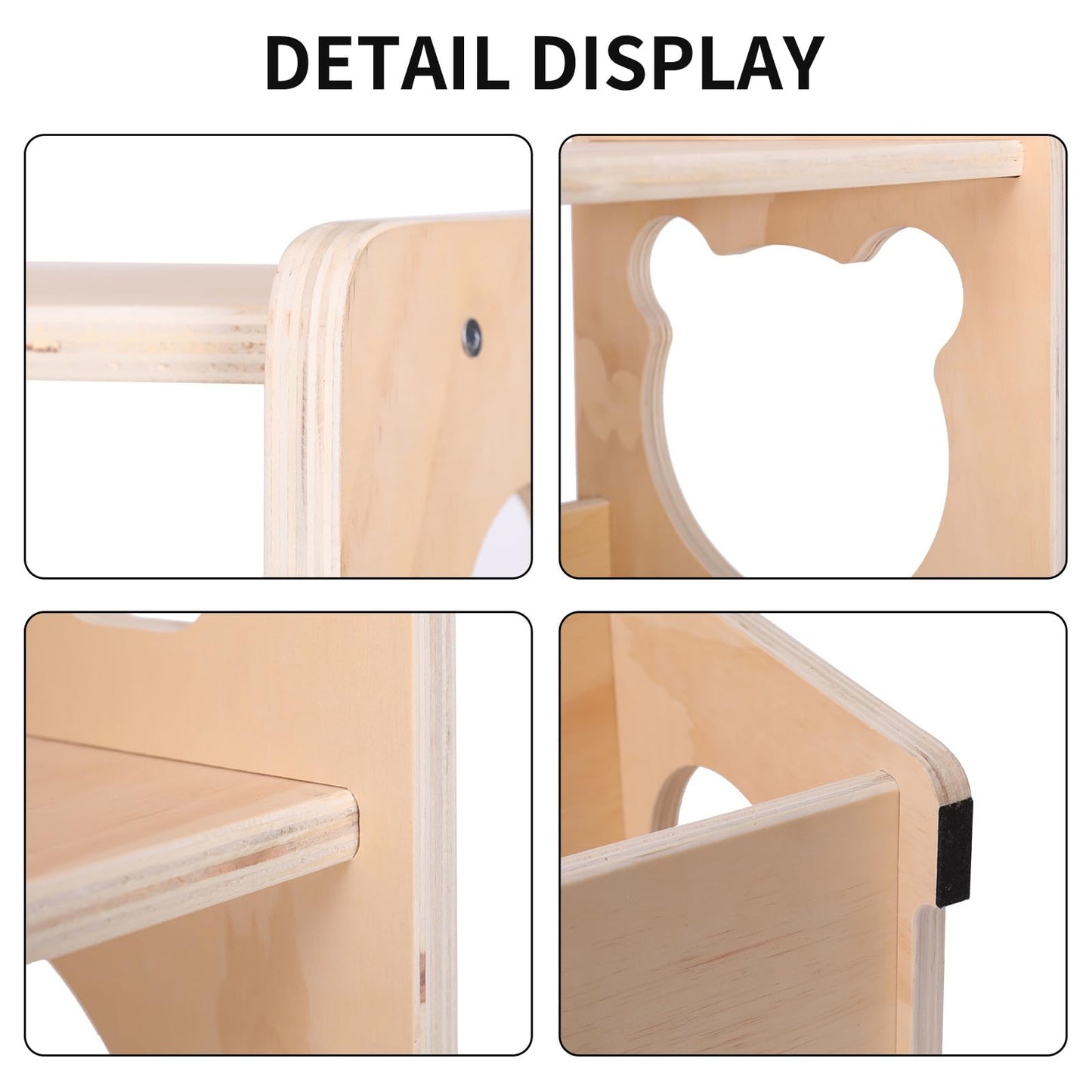 YJTREMFYX Children's Toy Storage Rack Montessori Bookshelf, Used as a Storage Cabinet for Books and Toys in Game Rooms, Children's Rooms, Daycare Centers, and kindergartens (4 Levels)